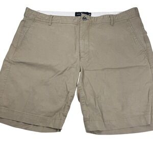 Psycho Bunny Chino Shorts Mens 40 Khaki Tan Embroidered Logo Cotton Casual Prep